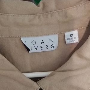 EUC Joan Rivers Classic Boyfriend 1X shirt